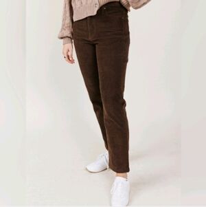 Able mable corduroy cigarette dark oak pants sz 31